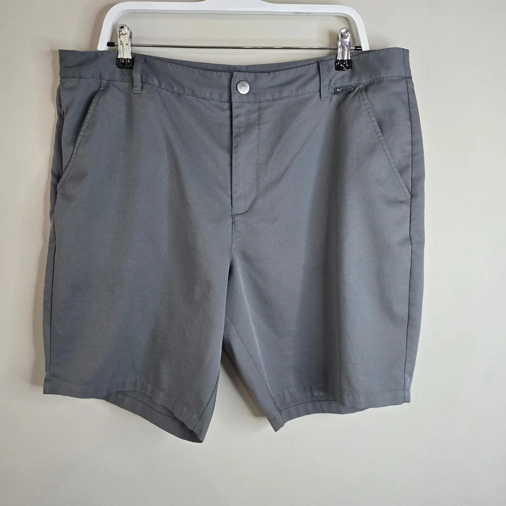 Puma Golf Mens Grey Performance Tech Shorts Size 38 Solid Activewear Regular Fit